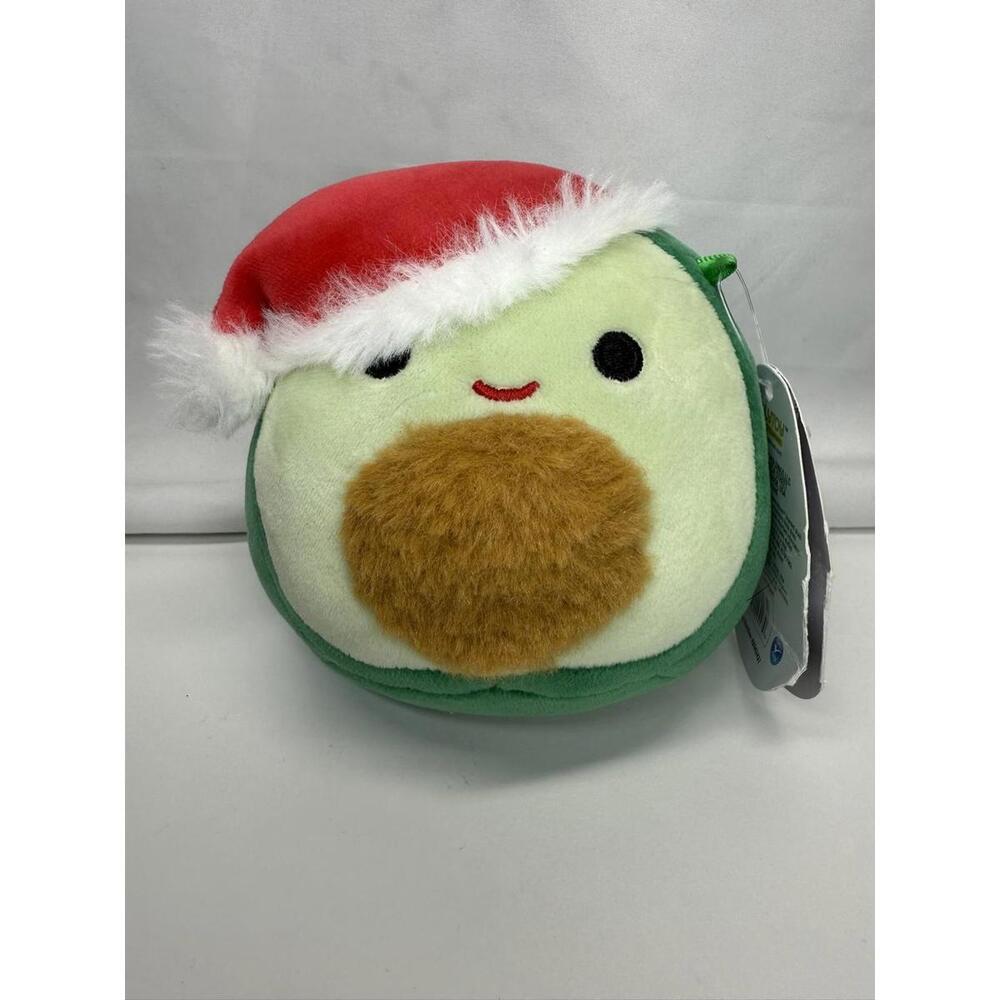 Squishmallows 5" Austin Avocado‎ Christmas Santa Hat Plush Kellytoy Original